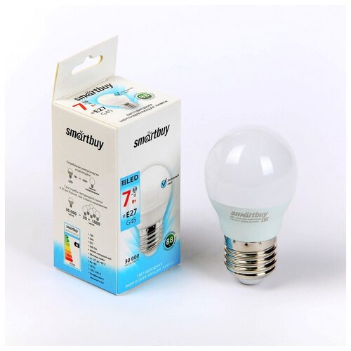 Smartbuy Лампа cветодиодная Smartbuy, Е27, G45, 7 Вт, 4000 К, дневной белый свет