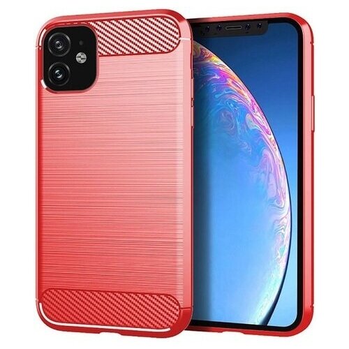 фото Чехол для iphone 11 цвет red (красный), серия carbon от caseport