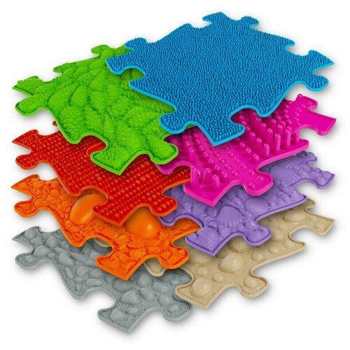 Массажный ортопедический игровой развивающий коврик пазл для детей MUFFIK набор 