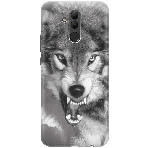 фото Gosso ультратонкий силиконовый чехол-накладка для huawei mate 20 lite с принтом "волчий оскал"