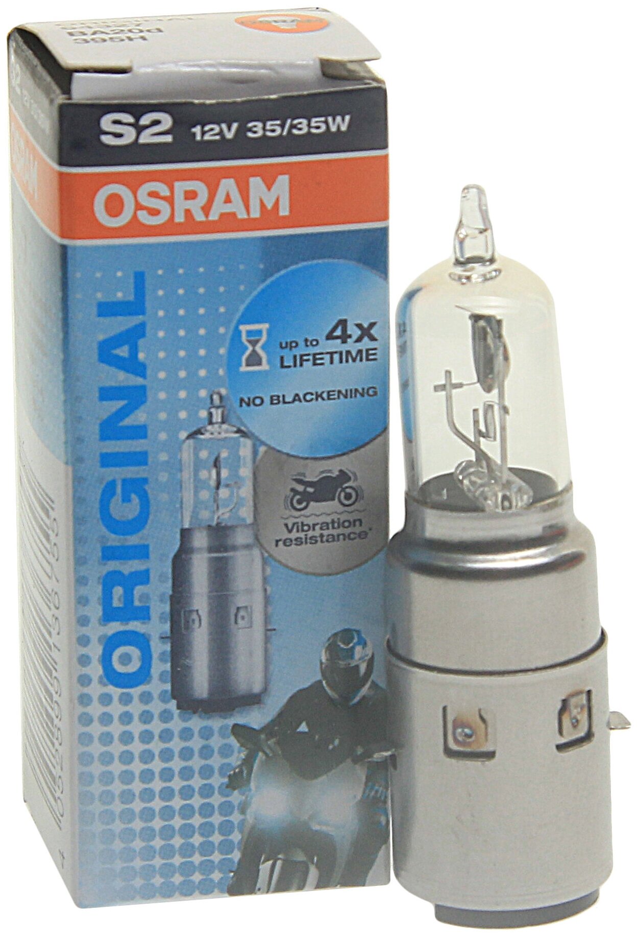Лампа автомобильная Osram S2 (35/35) BA20d 12V 64327