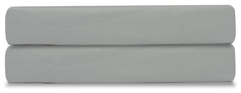 Простыня на резинке из сатина светло-серого цвета из коллекции Essential, 160х200х28 см, Tkano, TK19-FS0020