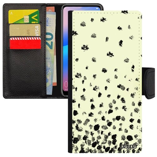 фото Защитный чехол-книжка на мобильный // samsung galaxy a10 // "снег" кружочки лепестки, utaupia, белый