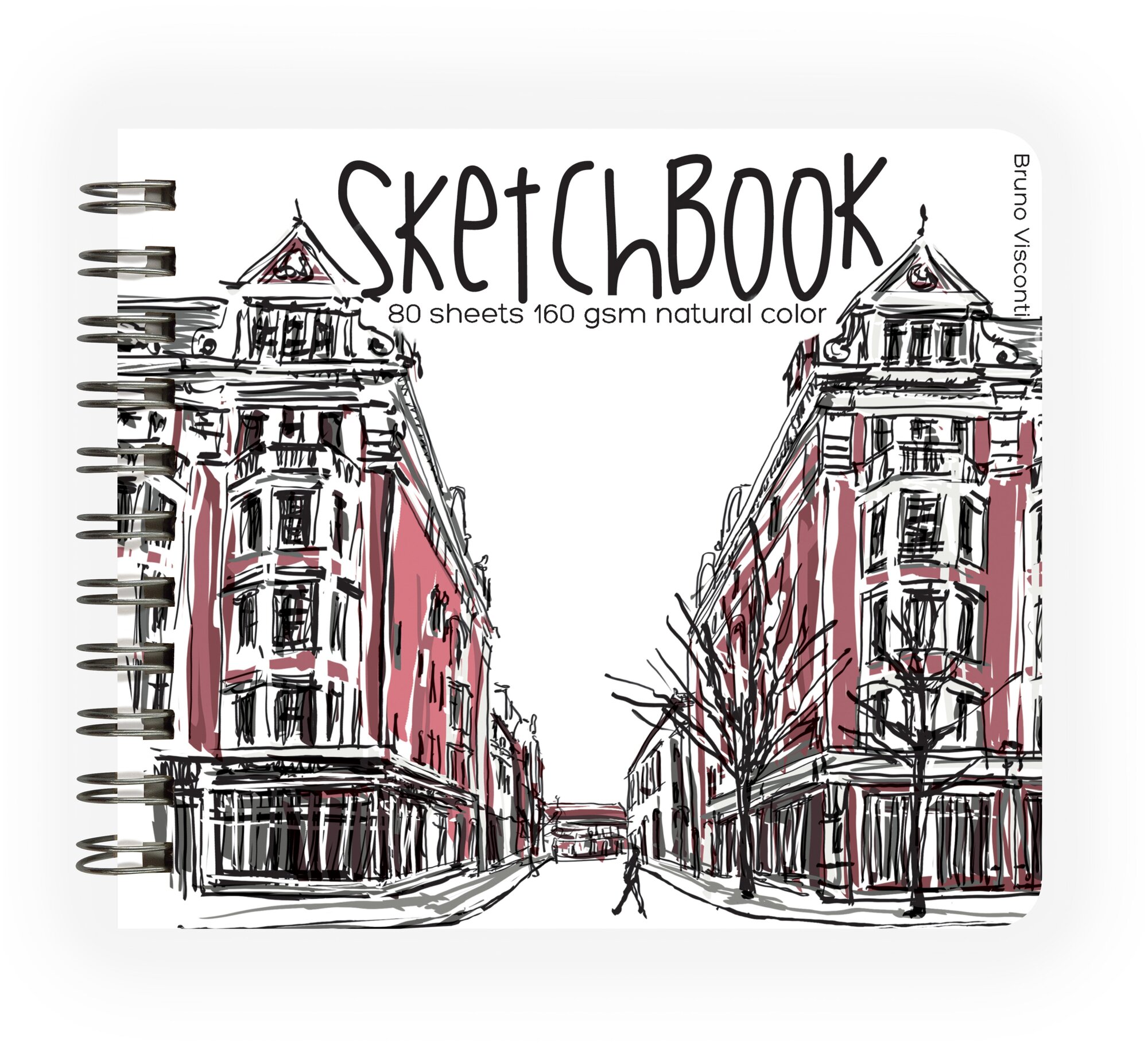 Sketchbook 80 листов, 180х155 мм, гребень, 4 вида (1-550/04) Bruno Visconti - фото №3
