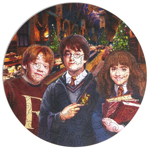 Деревянные пазлы для взрослых и детей/Гарри Поттер. Рождество в Хогвартсе/головоломка