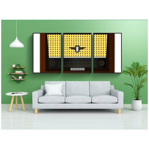 фото Набор модулных постеров для интерьера "радио, старомодный, ретро" 60x90 см. в тубусе, без рамки lotsprints