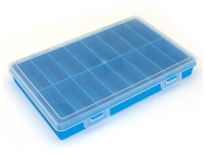 Коробка для приманок PlBOX 2816 (16 ячеек) 280 х 185 х 40 мм, цв. Синий