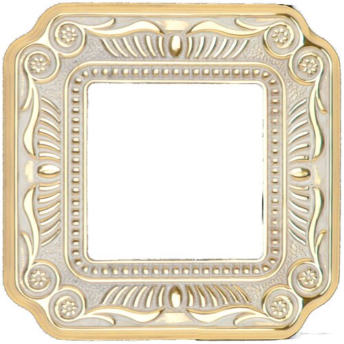 Рамка Fede Firenze на 1 пост, gold white patina