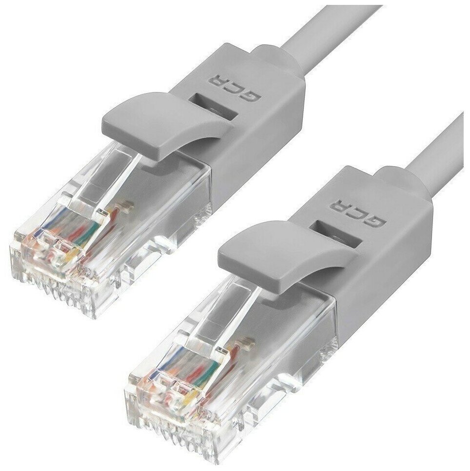 Патч-корд UTP cat.5e 1 Гбит/с RJ45 LAN CCA компьютерный кабель для интернета (GCR-LNC500) серый 30.0м