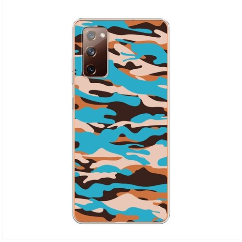 фото Силиконовый чехол "ярко-синий камуфляж" на samsung galaxy s20 fe / самсунг галакси s20 fe case place