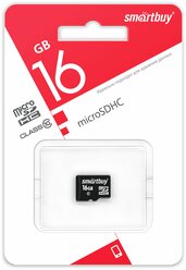 Карта памяти SmartBuy MicroSD 16Gb без адаптера (10 класс)