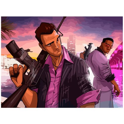 Картина по номерам на холсте игра Grand Theft Auto 5380 40x30 картина по номерам на холсте игра grand theft auto 5380 40x30