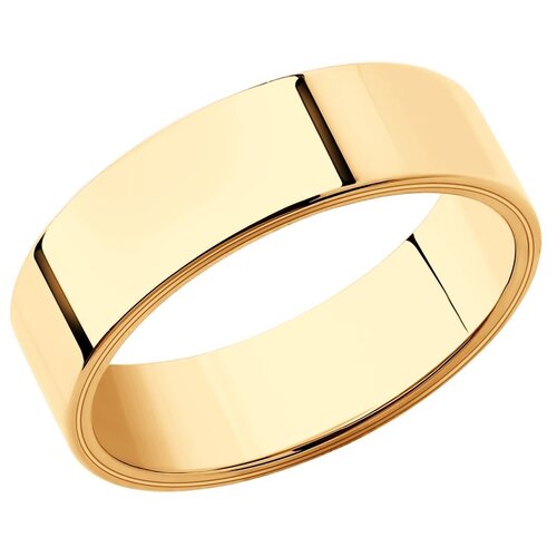 кольцо обручальное красное золото 585 проба размер 21 5 Кольцо обручальное SOKOLOV, красное золото, 585 проба, размер 19.5