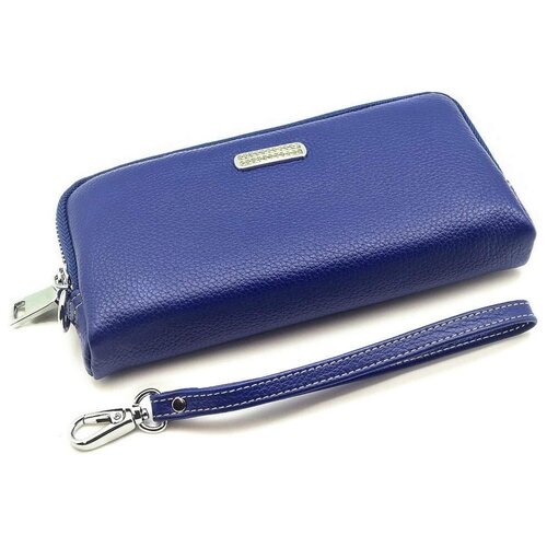 маленький женский кожаный кошелек sergio valentini св 3221 004 Кошелек Sergio Valentini, фактура гладкая, синий