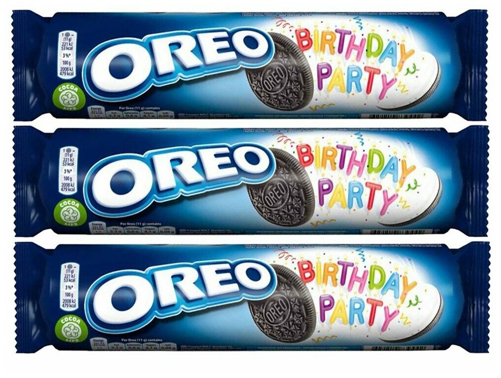 Печенье Oreo Birthday Party 154 гр. (3 шт.)