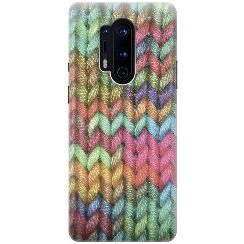 фото Силиконовый чехол на oneplus 8 pro / ванплюс 8 про с принтом "разноцветная вязка gosso