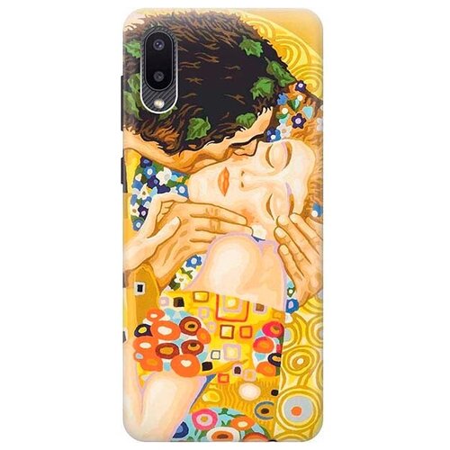 фото Ультратонкий силиконовый чехол-накладка для samsung galaxy a02 с принтом "поцелуй" gosso