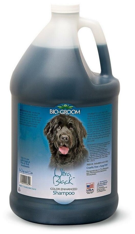 Bio-Groom Ultra Black шампунь-усилитель темного окраса для собак, концентрат 1 к 8, 3,8 л (34,2 литра готового шампуня)