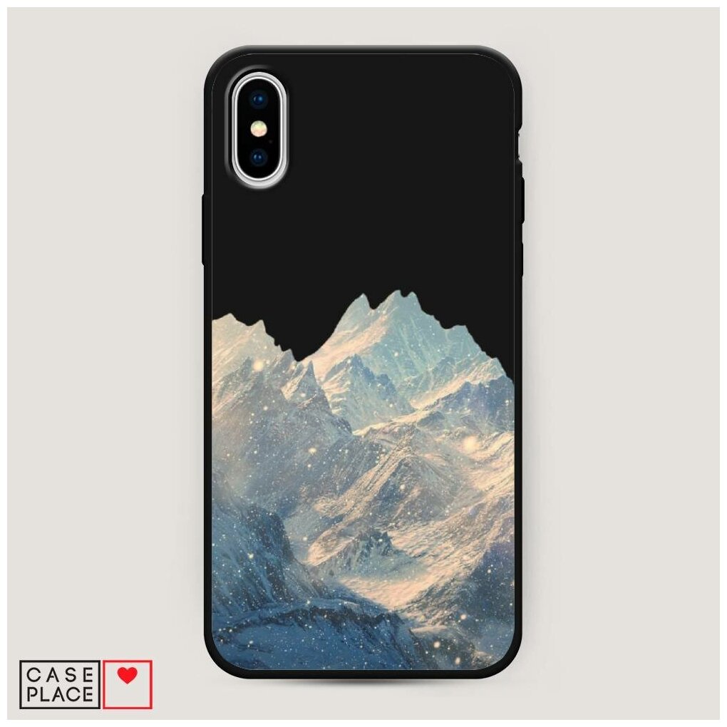 Матовый силиконовый чехол "Горы арт 2" на Apple iPhone XS Max (10S Max) / Айфон Иск Эс Макс