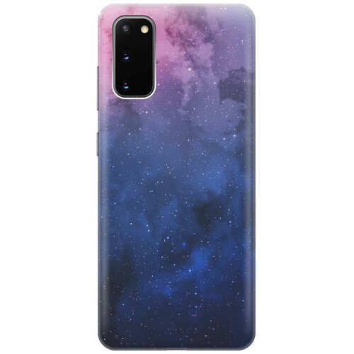 фото Ультратонкий силиконовый чехол-накладка для samsung galaxy s20 с принтом "звездное зарево" gosso