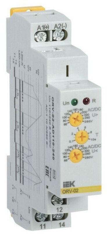 Реле контроля напряжения IEK ORV-02-AD110-240 - фотография № 1