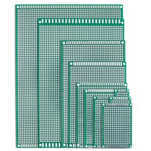 Печатная макетная плата 3 x 7 см двухсторонняя для пайки GSMIN PCB1 (Зеленый)