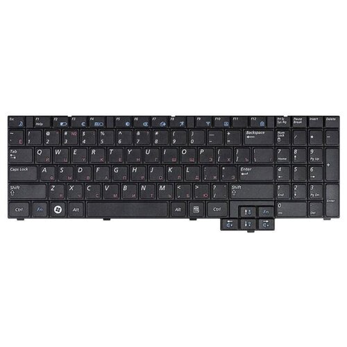 Клавиатура keyboard для ноутбука Samsung R519 R523 R525 R528 R530 R538 R540 R620 R717 R719 RV508 RV510 черная гор Enter 842₽