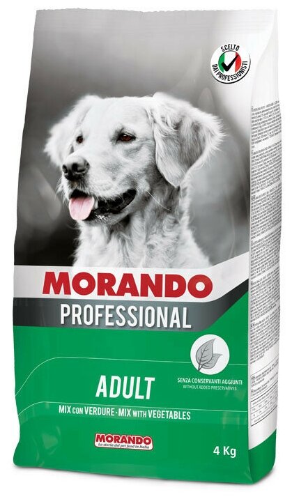 Morando Professional Cane сухой корм для взрослых собак с овощами - 4 кг