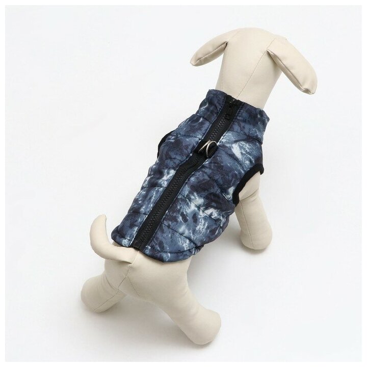 Куртка для собак на молнии "Содалит", размер L, синяя (ДС 38, ОШ 38, ОГ 54 см) - фотография № 3