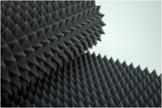 Акустический поролон серый пирамида/ Звукоизоляция (1 лист - 475х475 мм) - Шумология "Topp