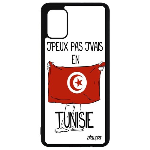 фото Противоударный чехол на // samsung galaxy a51 // "еду в тунис" флаг принт, utaupia, белый