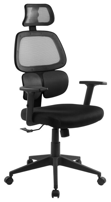Кресло руководителя Helmi HL-E36 "Support", ткань черная .