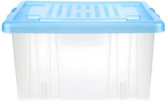 Контейнер для хранения Darel plastic Пластмассовый, 18 л, 41х30х21 см, синий