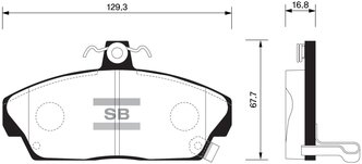 Дисковые тормозные колодки передние SANGSIN BRAKE SP1571 для Honda, Land Rover, Lotus, MG, Rover (4 шт.)