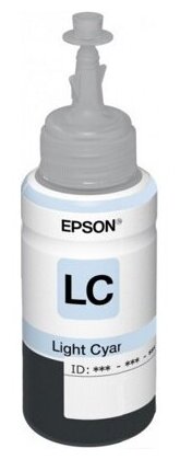 Чернила Epson 673 (C13T67354A/C13T673598), светло-голубой, оригинальные для Epson L800/L805/L810/L850/L1800