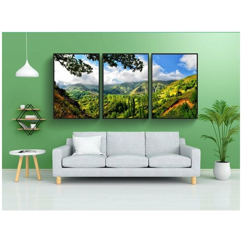 фото Набор модулных постеров для интерьера "kackar, посмотреть, природа" 60x90 см. в тубусе, без рамки lotsprints