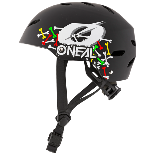 шлем oneal dirt lid zf solid велосипедный черный Шлем велосипедный открытый ONEAL DIRT LID YOUTH Skulls, мат, детский, черный, размер L