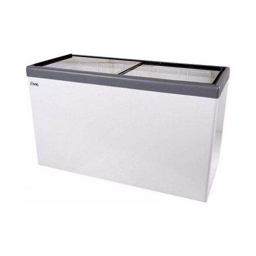 Морозильный ларь с прямым стеклом снеж МЛП-350 серый 39211₽