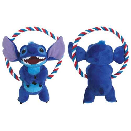 Игрушка для собак Disney Stitch, 1 шт, синий, 200 мм, с пищалкой, мягкая, безопасная, веревочная, из мягкого плюша, для тяговых игр, для дрессировки, товары для собак, игрушки для животных