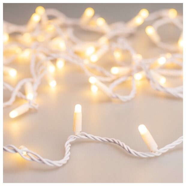 Светодиодная гирлянда ARD-STRING-CLASSIC-10000-WHITE-100LED-MILK-STD Warm (230V, 7W) (Ardecoled, IP65)