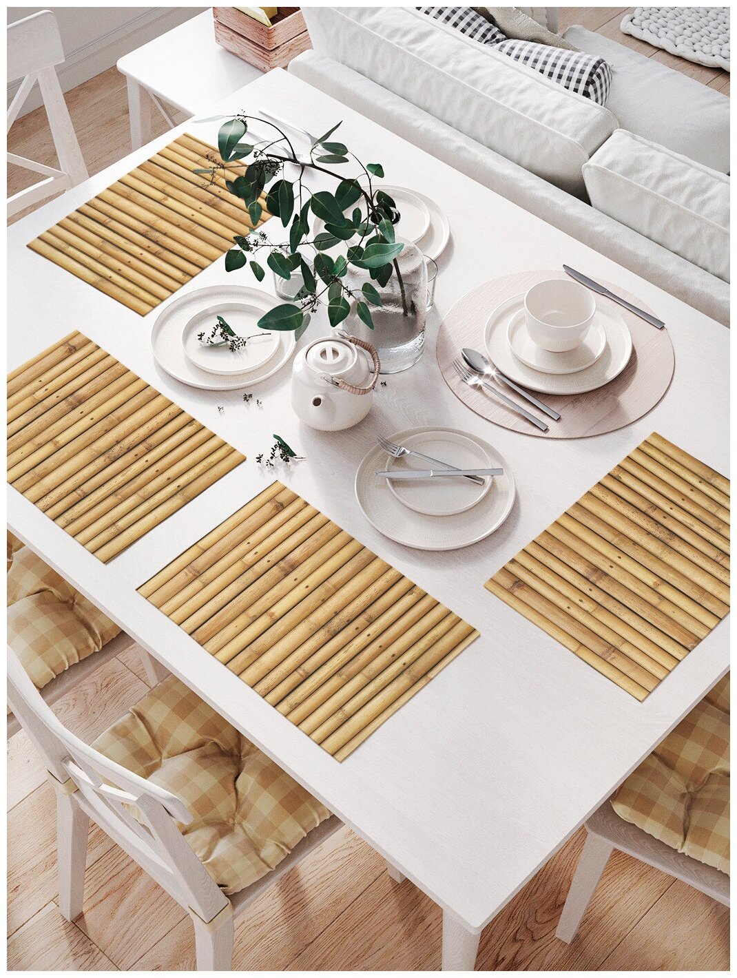 Комплект салфеток JoyArty "Прочный бамбук" для сервировки стола (32х46 см, 4 шт.)