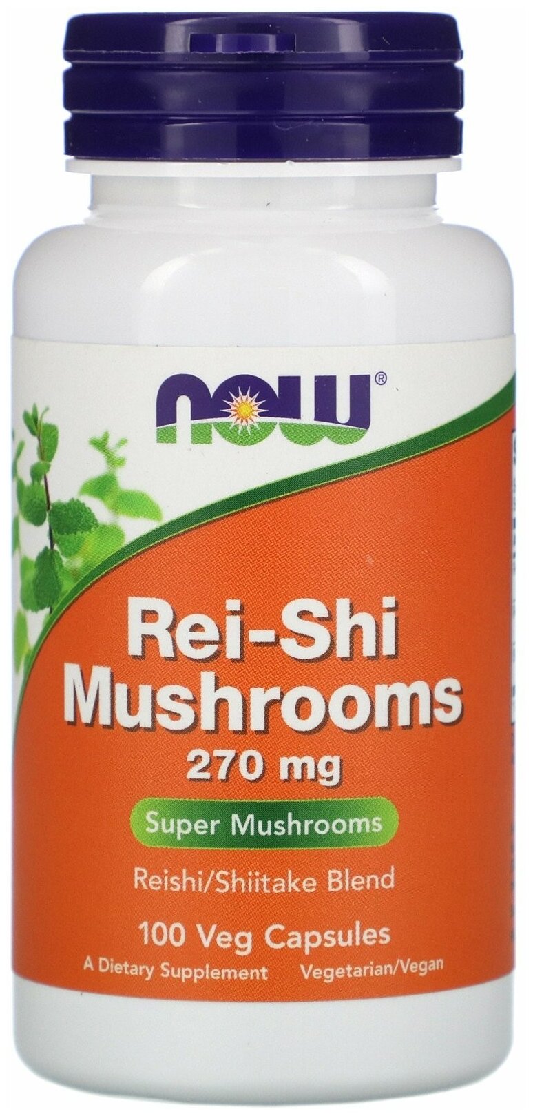 Капсулы NOW Rei-Shi Mushrooms, 110 г, 270 мг, 100 шт.