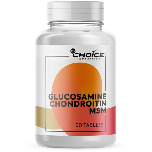 фото Mychoice nutrition glucosamine chondroitin msm 60 капсул