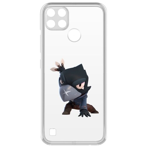 Чехол-накладка Clear Case Brawl Stars-Ворон для Realme C25Y чехол накладка clear case brawl stars пещерный фрэнк для realme 8i