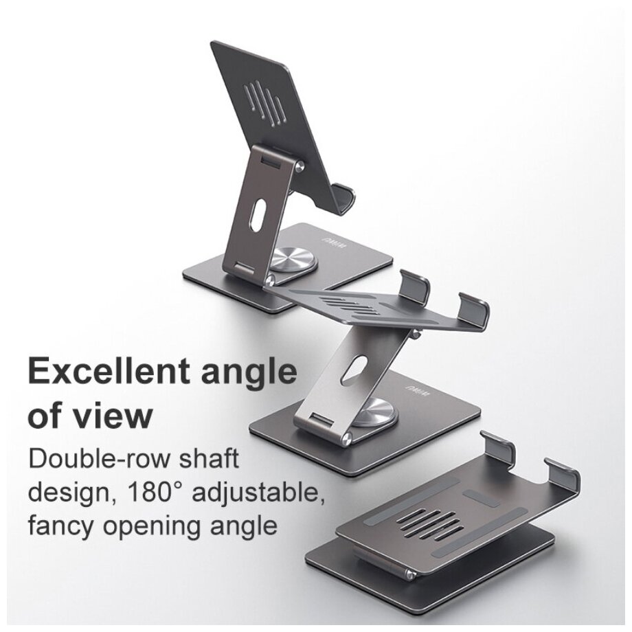 Подставка для планшета поворотная WiWU ZM106 Desktop Rotation Stand For Tablet up to 129 inch Space Gray