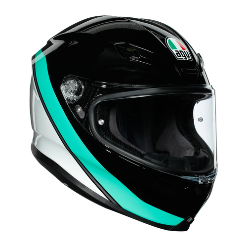 фото Шлем agv k-6 multi minimal black/pearl white/aqua xxl