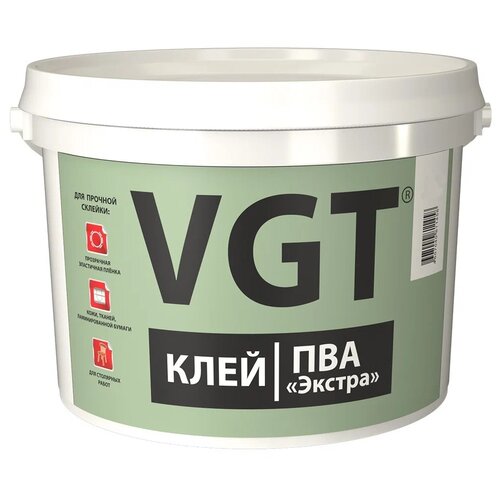 Клей ПВА VGT Экстра, 10 кг клей пва экстра 0 5 кг