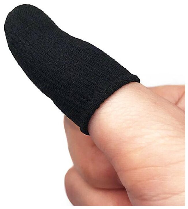 Сенсорные игровые напальчники-триггеры для телефонных игр PUBG CoD черные 2 шт