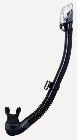 Изображение товара Tusa Трубка Hyperdry Elite II черный силикон, BK