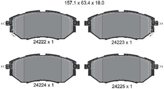 Дисковые тормозные колодки передние Textar 2422201 для Subaru (4 шт.)